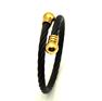 Picture of Stainless Steel Black Cable Wire Bangle 