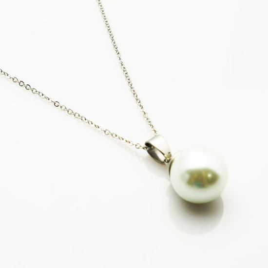 Picture of Pearl Necklace Stainless Steel High Polished
