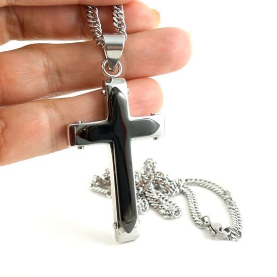 Picture of Stainless Steel Black Cross Necklace