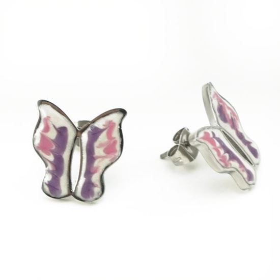 Picture of MIS Butterfly Stud Earrings Stainless Steel 