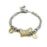 Picture of MIS Butterfly Bracelet Stainless Steel Two Gold Tone