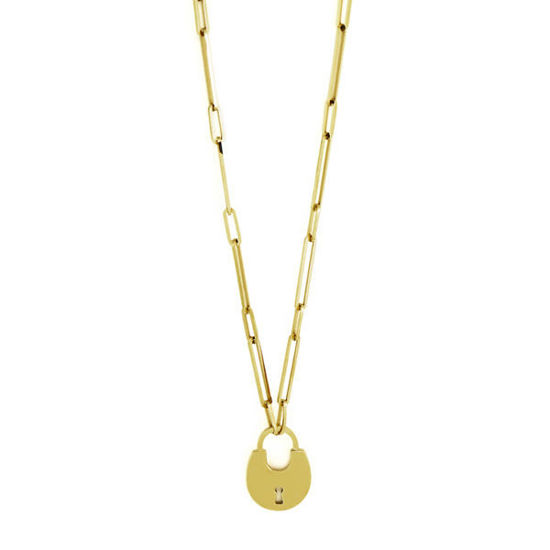 Picture of MIS Gold Lock Necklace Stainless Steel  316L