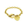 Picture of MIS Toggle Heart Bracelet Stainless Steel Gold Plating