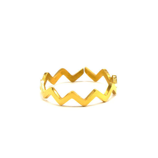Picture of Geometric Wave Stainless Steel  Ring