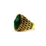 Picture of Men Women Green Stone Ring Plating