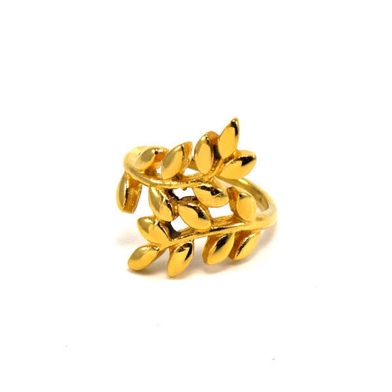 Picture of Laurel Leaf Rings Stainless Steel Gold Plating