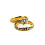 Picture of Crystal Stainless Steel Gold Plating Ring