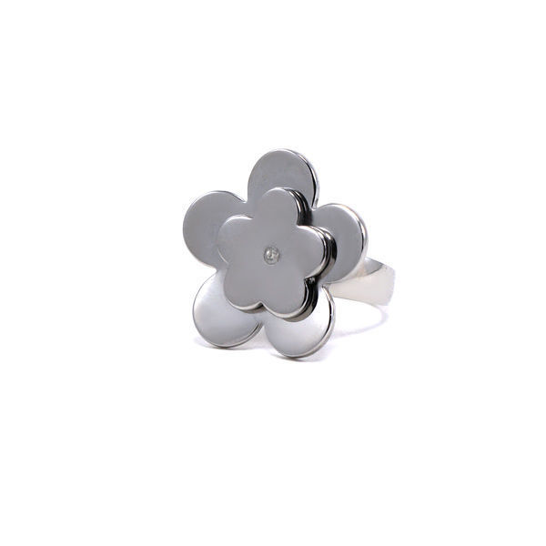 Picture of Flower Ring Stainless Steel Silver