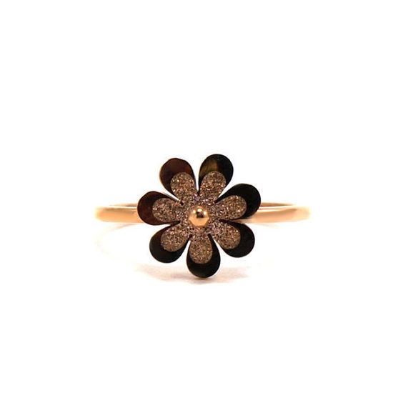 Picture of Rose Gold Flower Stainless Steel Ring