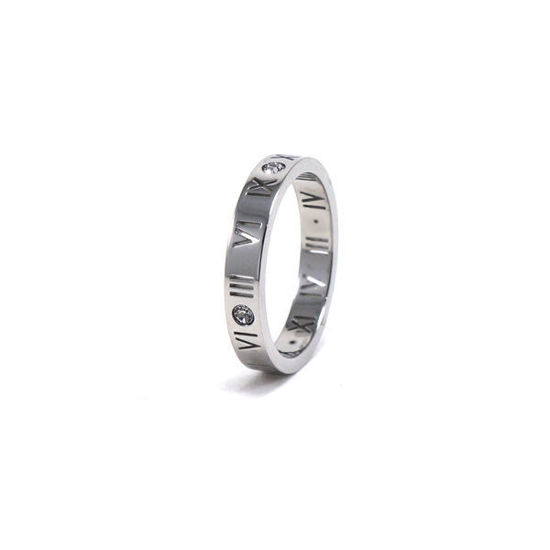 Picture of Roman Numerals Band Ring Stainless Steel