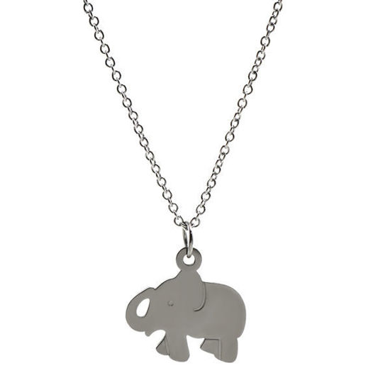 Picture of Stainless Steel Elephant Silver Necklace