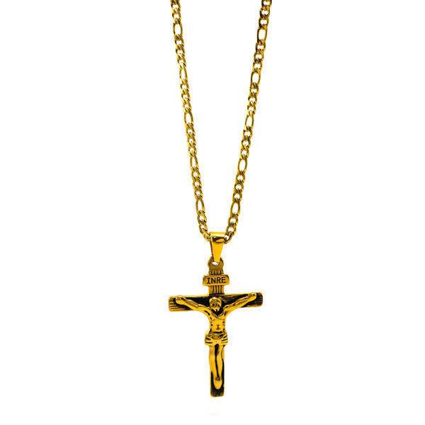Picture of Religious Crucifix Necklace Stainless Steel Gold Plating