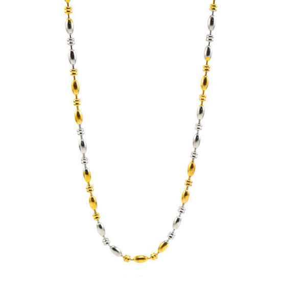 Picture of Two Tone Gold & Silver Necklace Stainless Steel