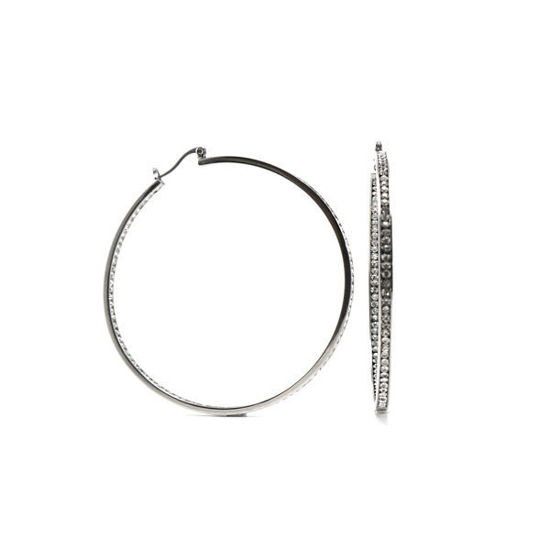 Picture of Crystal Hoop Earrings Stainless Steel