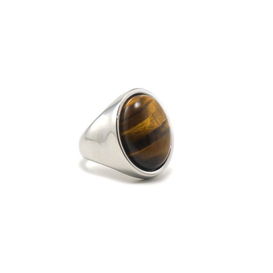 Picture of Tiger Eye Stone Ring Stainless Steel