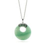 Picture of Semi Precious Jade Stone Necklace Stainless Steel